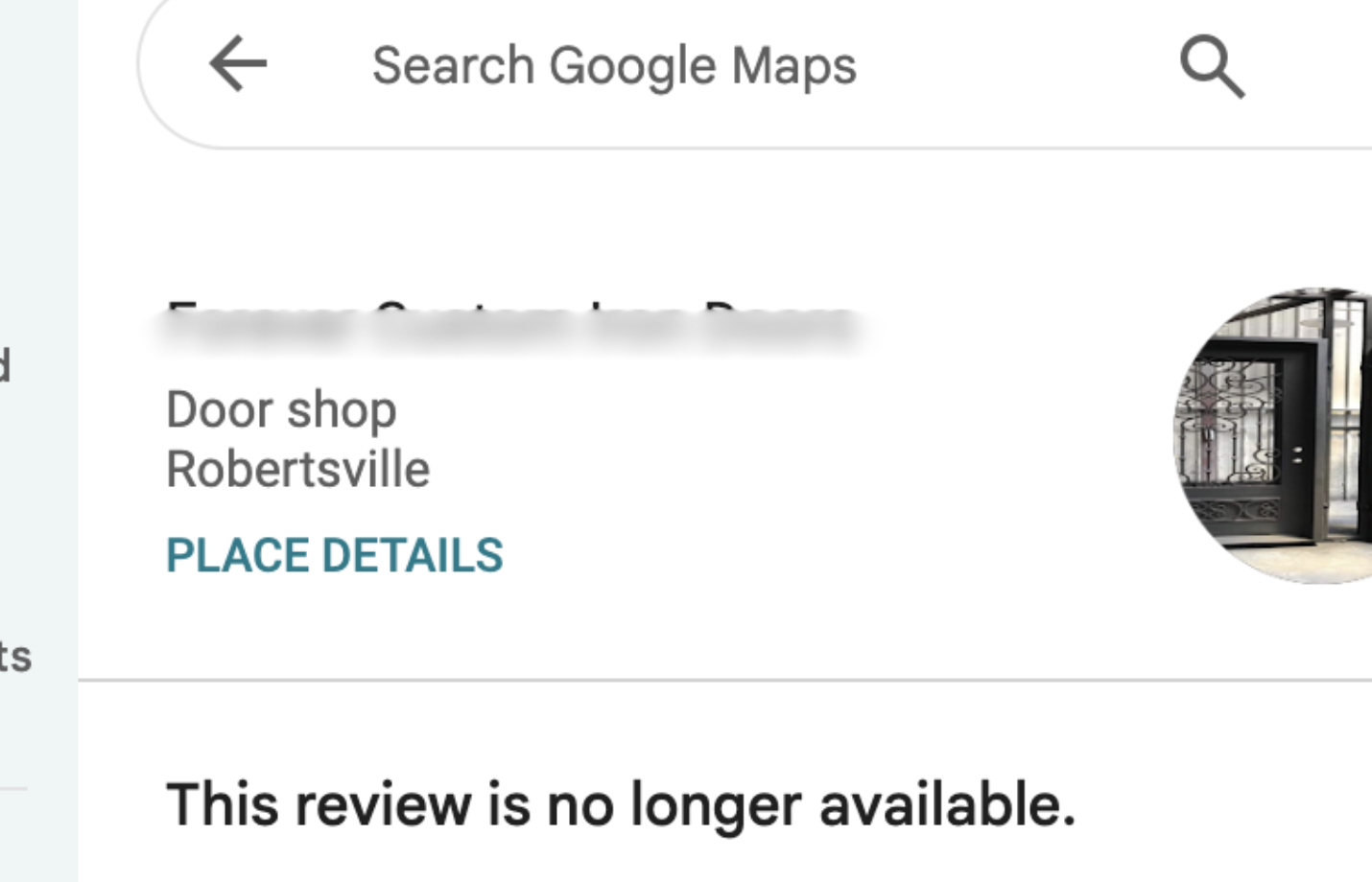 Example of content successfully removed